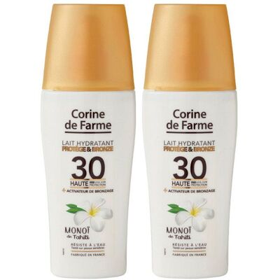 CORINE DE FARME Lot de 2 Laits hydratants Protège et Bronze SPF30 - Publicité CORINE DE FARME Lot de 2 Laits hydratants Protège et Bronze SPF30 - Publicité