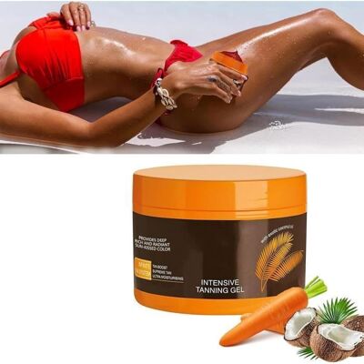 HANLIN Intensive Tanning Gel Gel de Bronzage Intensif Crème Bronzante de Luxe Crème accélérateur de bronzage Crème ACTIVATEUR DE BRONZAGE - Publicité HANLIN Intensive Tanning Gel Gel de Bronzage Intensif Crème Bronzante de Luxe Crème accélérateur de bronzage Crème ACTIVATEUR DE BRONZAGE - Publicité