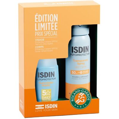 Isdin Fotoprotector Fusion Water Magic Crème Solaire Visage SPF 50 50 ML + Protecteur Solaire SPF 50 Spray 100 ML - Publicité Isdin Fotoprotector Fusion Water Magic Crème Solaire Visage SPF 50 50 ML + Protecteur Solaire SPF 50 Spray 100 ML - Publicité