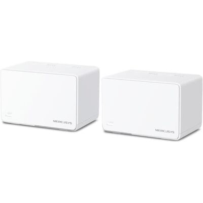 WiFi 6 Mesh AX3000Mbps Bi-bande- MERCUSYS Halo H80X (2-Pack) - Couverture jusquà 460 m² - Canaux 160 MHz - 3 Ports Gigabit Blanc - Publicité WiFi 6 Mesh AX3000Mbps Bi-bande- MERCUSYS Halo H80X (2-Pack) - Couverture jusquà 460 m² - Canaux 160 MHz - 3 Ports Gigabit Blanc - Publicité