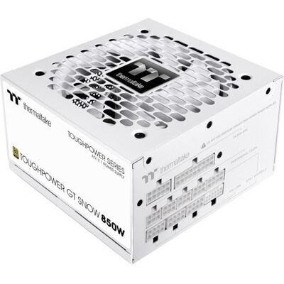 THERMALTAKE - Toughpower GT Snow - Alimentation PC - 850 W - 80+ Gold - ATX3.1 - Full modulaire - PCI-E 5.1 12VHPWR Blanc - Publicité THERMALTAKE - Toughpower GT Snow - Alimentation PC - 850 W - 80+ Gold - ATX3.1 - Full modulaire - PCI-E 5.1 12VHPWR Blanc - Publicité