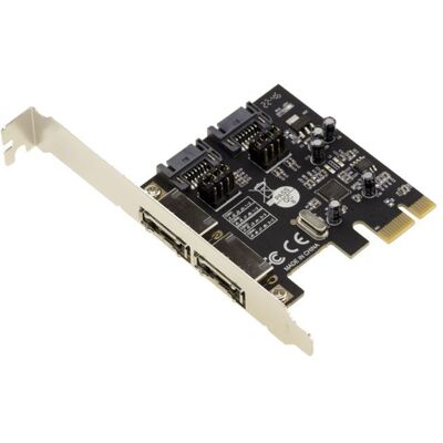 KALEA-INFORMATIQUE Carte Contrôleur SATA III - PCI EXPRESS - 2 Ports - Chipset ASM1061 - Noir - eSATA Noir - Publicité KALEA-INFORMATIQUE Carte Contrôleur SATA III - PCI EXPRESS - 2 Ports - Chipset ASM1061 - Noir - eSATA Noir - Publicité