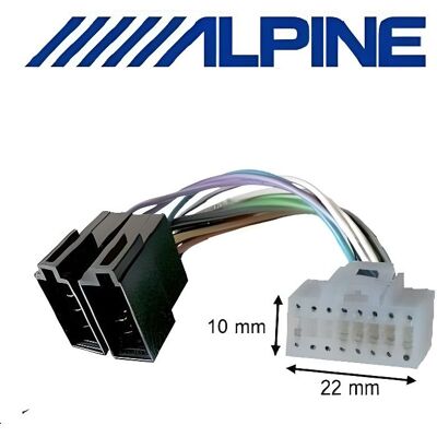 Câble adaptateur ISO autoradio ALPINE 16 pins blanc - TECHEXPERT - Câble adaptateur ISO - Audio Noir - Publicité Câble adaptateur ISO autoradio ALPINE 16 pins blanc - TECHEXPERT - Câble adaptateur ISO - Audio Noir - Publicité