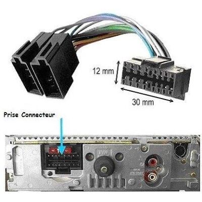 Câble adaptateur ISO pour autoradio Sony CDX-GT410U/414U/420U/424U - TechExpert 8 broches noir Noir - Publicité Câble adaptateur ISO pour autoradio Sony CDX-GT410U/414U/420U/424U - TechExpert 8 broches noir Noir - Publicité