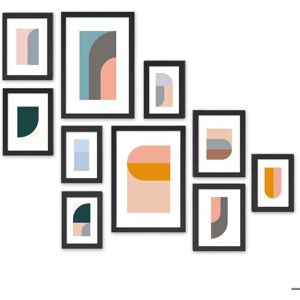 ACAZA Fotowand met Collage van 10 Fotolijsten voor Fotos van Verschillende Formaten (20x30 13x18 10x15) Multi Fotokaders in MDF Noir - Publicité ACAZA Fotowand met Collage van 10 Fotolijsten voor Fotos van Verschillende Formaten (20x30 13x18 10x15) Multi Fotokaders in MDF Noir - Publicité