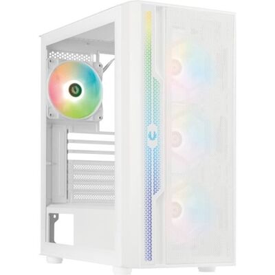 Boitier PC - BITFENIX - Apollo ARGB - Sans alimentation - Moyen tour - Format ATX - Blanc Blanc - Publicité Boitier PC - BITFENIX - Apollo ARGB - Sans alimentation - Moyen tour - Format ATX - Blanc Blanc - Publicité