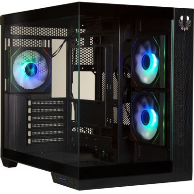 Boîtier PC - BITFENIX - Triton - Cube - ATX - Noir - Verre trempé - USB-C et A-RGB Noir - Publicité Boîtier PC - BITFENIX - Triton - Cube - ATX - Noir - Verre trempé - USB-C et A-RGB Noir - Publicité
