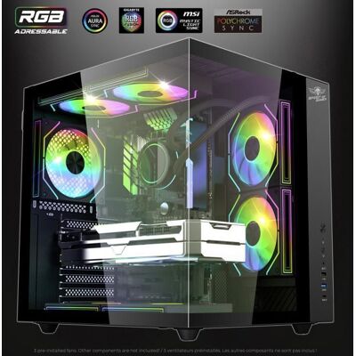 Spirit of Gamer - Boiter PC Aquarium BANDIT GT DARK Pour ATX mATX ITX Noir - Publicité Spirit of Gamer - Boiter PC Aquarium BANDIT GT DARK Pour ATX mATX ITX Noir - Publicité