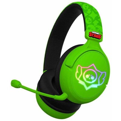 Casque gaming - SUBSONIC - BRAWL STARS - Sans fil - LED Vert - Publicité Casque gaming - SUBSONIC - BRAWL STARS - Sans fil - LED Vert - Publicité