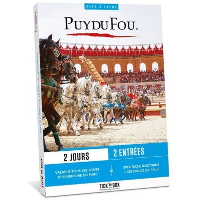 Coffret Cadeau - WONDERBOX - Tick’nBox Parc PUY du Fou - 2 jours - 2 adultes - Spectacle Les Noces de Feu - Publicité Coffret Cadeau - WONDERBOX - Tick’nBox Parc PUY du Fou - 2 jours - 2 adultes - Spectacle Les Noces de Feu - Publicité