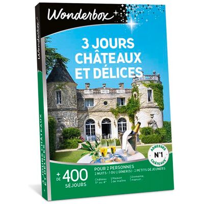 Wonderbox - Coffret cadeau - 3 jours châteaux et délices - 400 séjours - Publicité Wonderbox - Coffret cadeau - 3 jours châteaux et délices - 400 séjours - Publicité