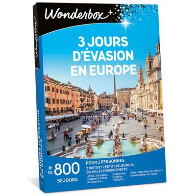 Coffret Cadeau - WONDERBOX - 3 jours dévasion en Europe - Publicité Coffret Cadeau - WONDERBOX - 3 jours dévasion en Europe - Publicité