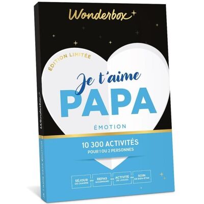 Wonderbox - Coffret Cadeau - Je taime Papa Emotion - Publicité Wonderbox - Coffret Cadeau - Je taime Papa Emotion - Publicité