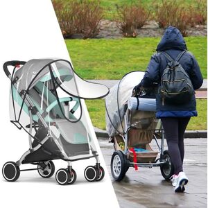 Habillage Pluie Universelle pour Poussette Transparent Couvertures pour Landau Bébé Protection contre Pluie et Vent Gris - Publicité Habillage Pluie Universelle pour Poussette Transparent Couvertures pour Landau Bébé Protection contre Pluie et Vent Gris - Publicité