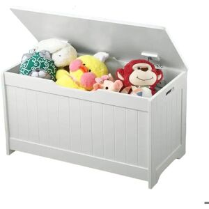 GINGER HOME – Coffre à jouets enfant 2-en-1 avec banc couvercle soft-close bois MDF blanc 802×40×445 cm Noir - Publicité GINGER HOME – Coffre à jouets enfant 2-en-1 avec banc couvercle soft-close bois MDF blanc 802×40×445 cm Noir - Publicité