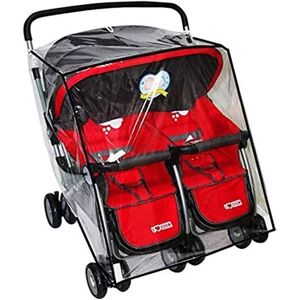 WOVTE Habillage pluie universel pour poussette jumeaux côte à côte Housse de pluie imperméable Double Housse de Capuche en PVC - Publicité WOVTE Habillage pluie universel pour poussette jumeaux côte à côte Housse de pluie imperméable Double Housse de Capuche en PVC - Publicité