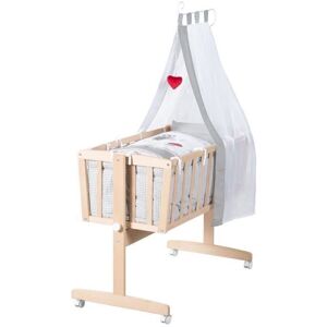 ROBA Berceau Bébé 40 x 90 cm - Adam et Eule - Hêtre Massif - Équipement Inclus Marron - Publicité ROBA Berceau Bébé 40 x 90 cm - Adam et Eule - Hêtre Massif - Équipement Inclus Marron - Publicité