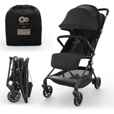 KINDERKRAFT - Poussette cabine - NEBO - compacte - 4 roues - noir Noir - Publicité KINDERKRAFT - Poussette cabine - NEBO - compacte - 4 roues - noir Noir - Publicité