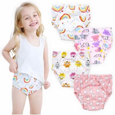 NOBRAND 4pcs Culottes dapprentissage de la propreté pour Filles GarconPour Bébé Enfant 2-6 AnsCoton RembourréesDoux LavableCouleur 1 - Publicité NOBRAND 4pcs Culottes dapprentissage de la propreté pour Filles GarconPour Bébé Enfant 2-6 AnsCoton RembourréesDoux LavableCouleur 1 - Publicité