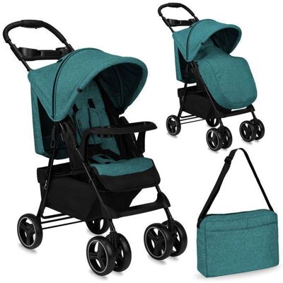 MoMi ISLA - Poussette citadine ultra compacte - 0m à 15 kg - Accessoires inclus: sac + couvre-jambes - Vert Vert - Publicité MoMi ISLA - Poussette citadine ultra compacte - 0m à 15 kg - Accessoires inclus: sac + couvre-jambes - Vert Vert - Publicité