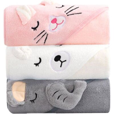 XVX Lot De 3 Sortie De Bain Bébé Serviette À Capuche pour Bébé Extra Doux Absorbant Cadeau Naissance Rose - Publicité XVX Lot De 3 Sortie De Bain Bébé Serviette À Capuche pour Bébé Extra Doux Absorbant Cadeau Naissance Rose - Publicité