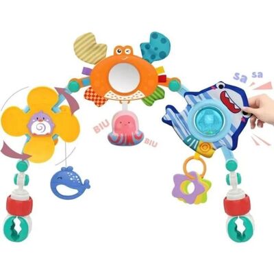 NOBRAND Arche de Jeu pour Poussette Bébé Jouet de Motricité pour 0 à 6 Mois - Publicité NOBRAND Arche de Jeu pour Poussette Bébé Jouet de Motricité pour 0 à 6 Mois - Publicité