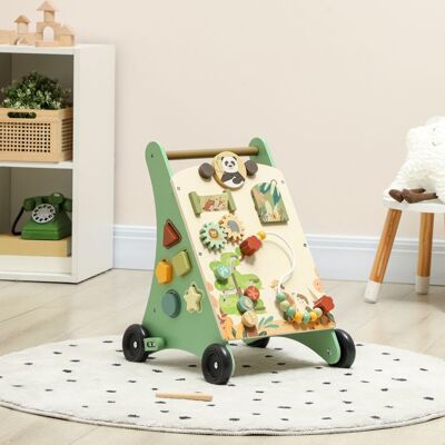 Generic Trotteur en bois pour bébé 18+ mois chariot de marche contrôle de vitesse centre dactivités 33 5x36x46 8cm vert Vert - Publicité Generic Trotteur en bois pour bébé 18+ mois chariot de marche contrôle de vitesse centre dactivités 33 5x36x46 8cm vert Vert - Publicité