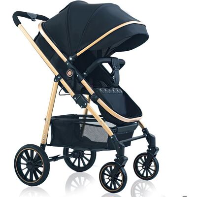 UVERBON Poussette bébé pliable poignée télescopique pare-soleil intégral pliage en un seul bouton convient aux enfants de 0 à 3 ans Noir - Publicité UVERBON Poussette bébé pliable poignée télescopique pare-soleil intégral pliage en un seul bouton convient aux enfants de 0 à 3 ans Noir - Publicité