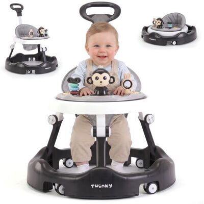 Twinky® Babywalker 3-en-1 Noir Trotteur Bébé Évolutif & Luxe Trottinette Tapis Pieds & Poignée Premiers Pas Ludiques Noir - Publicité Twinky® Babywalker 3-en-1 Noir Trotteur Bébé Évolutif & Luxe Trottinette Tapis Pieds & Poignée Premiers Pas Ludiques Noir - Publicité