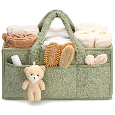 NOBRAND Panier Rangement BéBé Portable Panier De Rangement Bebe Rangement Feutre Bebe Compartiment Amovible Pour Du Nouveau-Né Vert - Publicité NOBRAND Panier Rangement BéBé Portable Panier De Rangement Bebe Rangement Feutre Bebe Compartiment Amovible Pour Du Nouveau-Né Vert - Publicité