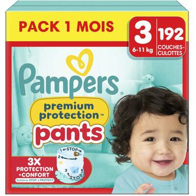 Pampers Premium Protection Pants - Couches - 192 Pièces - Publicité Pampers Premium Protection Pants - Couches - 192 Pièces - Publicité