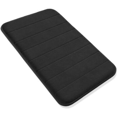 Tapis de bain en mousse de grande taille pour tapis de sol de salle de bain 50x80cm Noir - Publicité Tapis de bain en mousse de grande taille pour tapis de sol de salle de bain 50x80cm Noir - Publicité