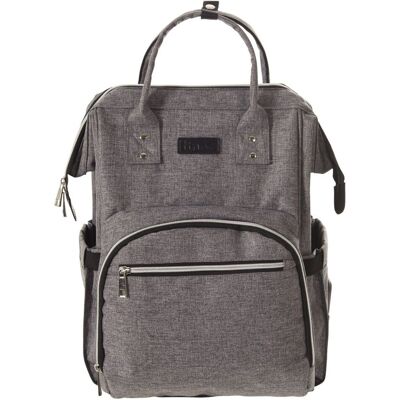 Sac à Langer Bébé TINEO - Grande Capacité - Matelas à Langer - 1 Poche Isotherme - Attaches Poussette - Poche Lingettes - 26x40x18cm Gris - Publicité Sac à Langer Bébé TINEO - Grande Capacité - Matelas à Langer - 1 Poche Isotherme - Attaches Poussette - Poche Lingettes - 26x40x18cm Gris - Publicité