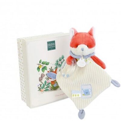 Doudou et Compagnie Doudou plat hochet billes - Renard Romarin - 21 cm Rose - Publicité Doudou et Compagnie Doudou plat hochet billes - Renard Romarin - 21 cm Rose - Publicité