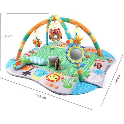 MILLY MALLY Tapis déveil TinyMini 4 Faces avec barrière Orange - Publicité MILLY MALLY Tapis déveil TinyMini 4 Faces avec barrière Orange - Publicité