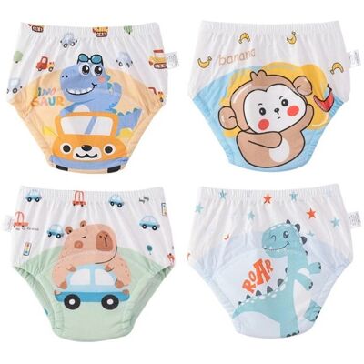 NOBRAND 4pcs Culotte Apprentissage Pantalons dentraînement pour bébéPropreté pour Enfants à partir 2-6 Ansdentraînement des Toilettes - Publicité NOBRAND 4pcs Culotte Apprentissage Pantalons dentraînement pour bébéPropreté pour Enfants à partir 2-6 Ansdentraînement des Toilettes - Publicité