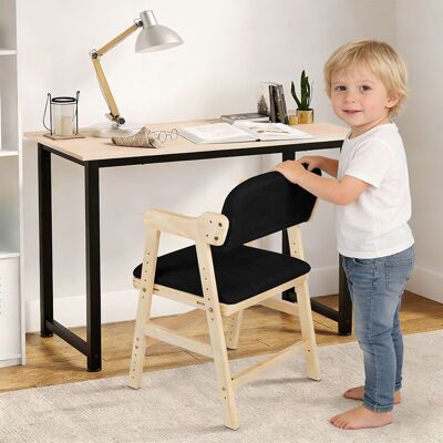 CHAISE ENFANT RÉGLABLE EN HAUTEUR - HOMEWELL - AVEC DOSSIER ET ACCOUDOIRS - 45*46*76CM - NOIR Noir - Publicité CHAISE ENFANT RÉGLABLE EN HAUTEUR - HOMEWELL - AVEC DOSSIER ET ACCOUDOIRS - 45*46*76CM - NOIR Noir - Publicité