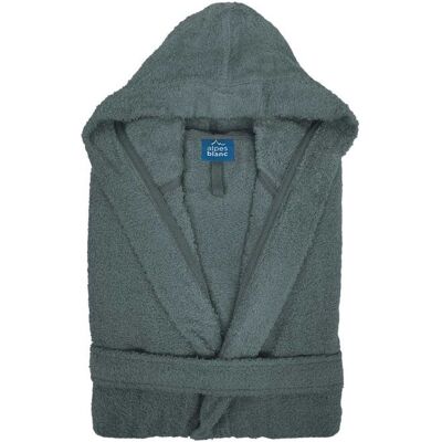 ALPES BLANC Peignoir capuche 100% coton - Couleurs Peignoirs - Gris/Grey Taille - XL Gris - Publicité ALPES BLANC Peignoir capuche 100% coton - Couleurs Peignoirs - Gris/Grey Taille - XL Gris - Publicité