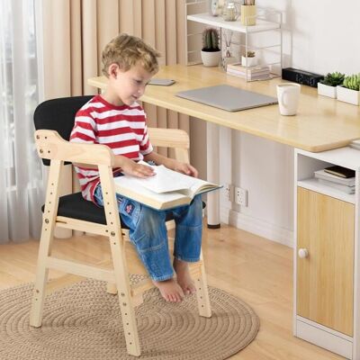 HOMEWELL YIYI. LOT DE 1 CHAISE DÉTUDE MULTIFONCTIONNELLE POUR ENFANTS RÉGLABLE EN HAUTEUR 45 X 46 X 76 CM NOIR Noir - Publicité HOMEWELL YIYI. LOT DE 1 CHAISE DÉTUDE MULTIFONCTIONNELLE POUR ENFANTS RÉGLABLE EN HAUTEUR 45 X 46 X 76 CM NOIR Noir - Publicité