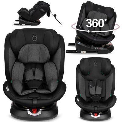 MoMi EMI – Siège auto pivotant 360° I-SIZE 40-150 cm – 0-36 kg – ISOFIX + TOP TETHER – Face/dos route – Noir Noir - Publicité MoMi EMI – Siège auto pivotant 360° I-SIZE 40-150 cm – 0-36 kg – ISOFIX + TOP TETHER – Face/dos route – Noir Noir - Publicité