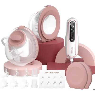 Momcozy Tire-lait Électrique V2 Pro Ultra-léger et Compact Double Tire-lait Portable Silencieux avec Anti-fuite Rose - Publicité Momcozy Tire-lait Électrique V2 Pro Ultra-léger et Compact Double Tire-lait Portable Silencieux avec Anti-fuite Rose - Publicité