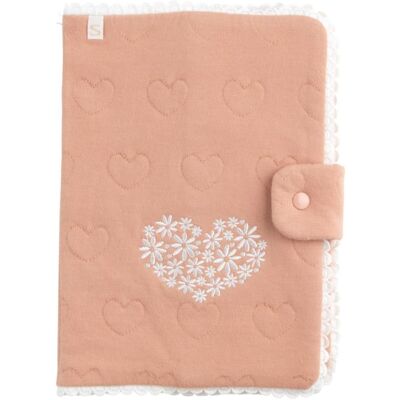 SAUTHON Protège carnet de santé en coton matelassé - PETIT COEUR Rose - Publicité SAUTHON Protège carnet de santé en coton matelassé - PETIT COEUR Rose - Publicité
