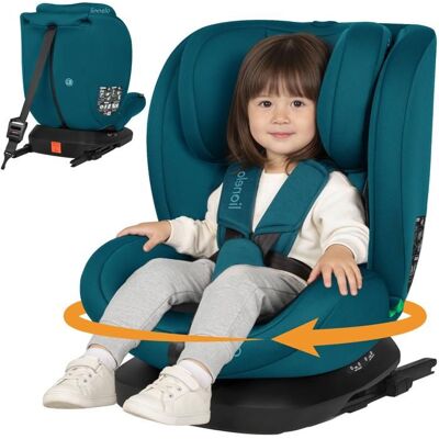 Siège auto 360° LIONELO Bastiaan i-Size - Base pivotante - ISOFIX - 40-150 cm - 0 à 12 ans - Inclinable - Groupe 0/1/2/3 - Indigo Vert - Publicité Siège auto 360° LIONELO Bastiaan i-Size - Base pivotante - ISOFIX - 40-150 cm - 0 à 12 ans - Inclinable - Groupe 0/1/2/3 - Indigo Vert - Publicité