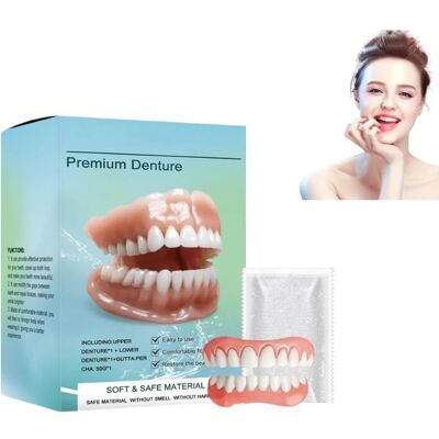 NOBRAND Advanced Dentures Tailor-Made Premium Full Dentures Soft And Comfortable Silicone Dentures Premium Custom Dentures - Publicité NOBRAND Advanced Dentures Tailor-Made Premium Full Dentures Soft And Comfortable Silicone Dentures Premium Custom Dentures - Publicité