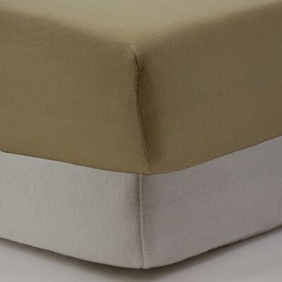 Babycalin - Drap-housse 60x120 cm - Lot de 2 - Coton Blanc / Blé Beige - Publicité Babycalin - Drap-housse 60x120 cm - Lot de 2 - Coton Blanc / Blé Beige - Publicité