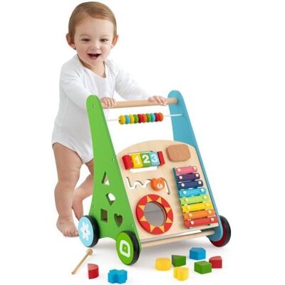COSTWAY 7 en 1 Trotteur pour Bébés en Bois avec Boîte de Rangement 8 Blocs et 1 Maillet Multifonctionnel Jouet Montessori 1 An+ Vert - Publicité COSTWAY 7 en 1 Trotteur pour Bébés en Bois avec Boîte de Rangement 8 Blocs et 1 Maillet Multifonctionnel Jouet Montessori 1 An+ Vert - Publicité