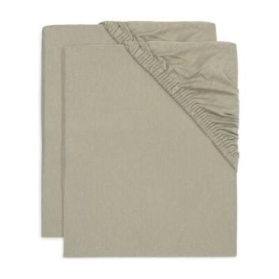 Jollein Drap housse jersey Vert Olive - Literie - Publicité Jollein Drap housse jersey Vert Olive - Literie - Publicité