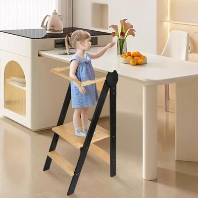 HOMEWELL YIPEEMA. MARCHEPIED ENFANT PLIABLE POUR ENFANT NOIR 88*45*45CM. Noir - Publicité HOMEWELL YIPEEMA. MARCHEPIED ENFANT PLIABLE POUR ENFANT NOIR 88*45*45CM. Noir - Publicité