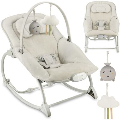 MoMi LAPIS Transat Bébé avec Module Sensoriel - 8 mélodies - 3 modes de vibration - Gris Clair Gris - Publicité MoMi LAPIS Transat Bébé avec Module Sensoriel - 8 mélodies - 3 modes de vibration - Gris Clair Gris - Publicité