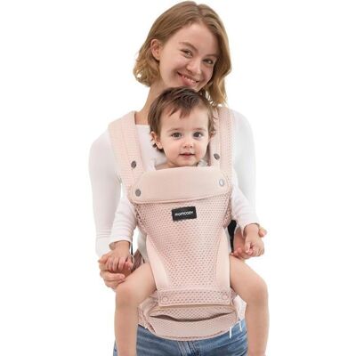Momcozy Porte-bébé 2-en-1 avec Coussin de Hanche Réglable jusquà 20 kg Respirant pour Nouveau-nés et Tout-petits Rose Rose - Publicité Momcozy Porte-bébé 2-en-1 avec Coussin de Hanche Réglable jusquà 20 kg Respirant pour Nouveau-nés et Tout-petits Rose Rose - Publicité